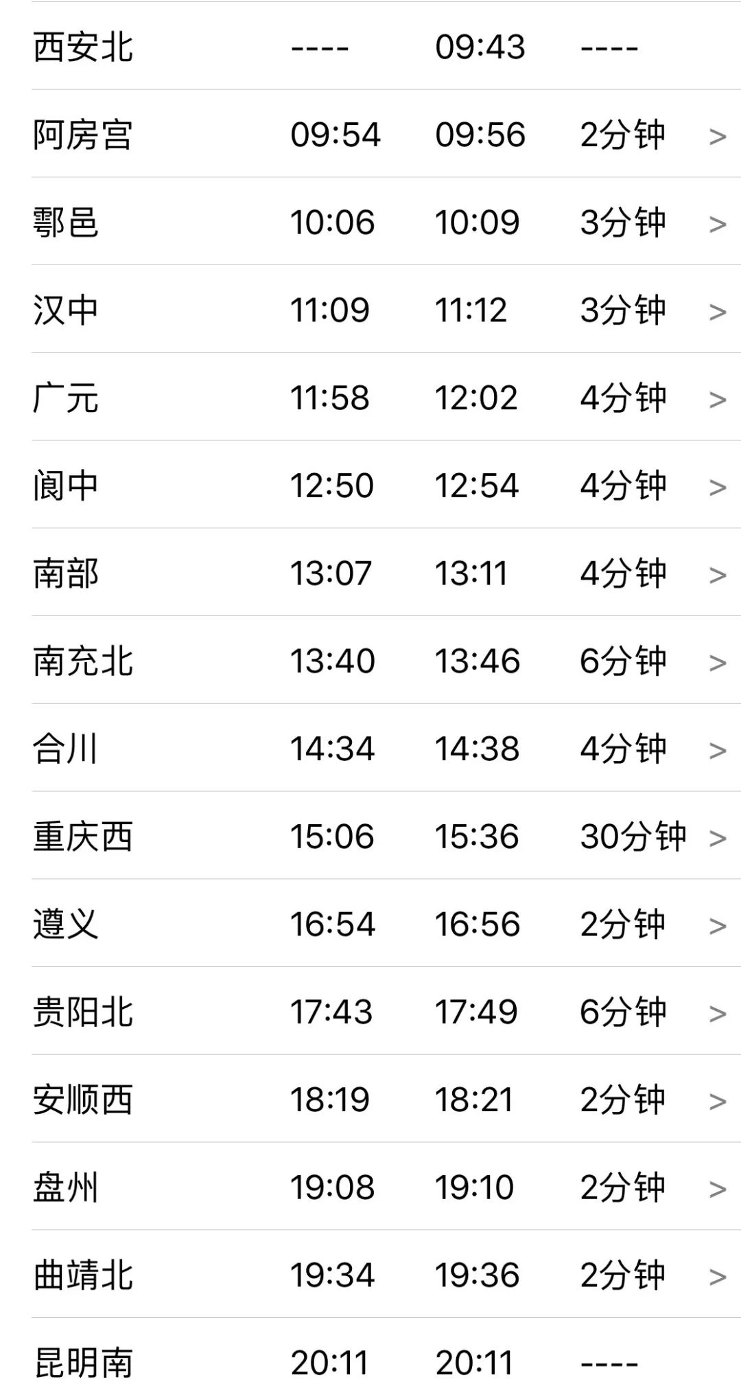 西安去昆明高铁票价,西安市至昆明市高铁票