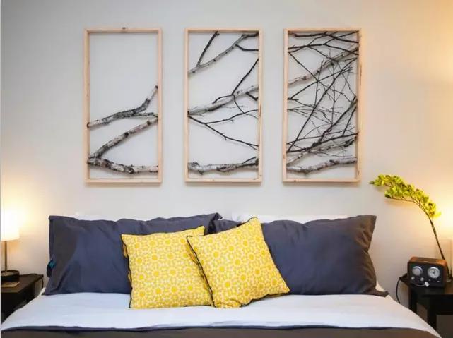 枯枝装饰墙面,枯枝打造家庭装饰