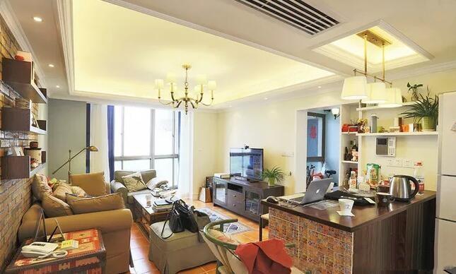 横梁不做吊顶处理效果图,客厅有横梁不做吊顶怎么简单吊顶