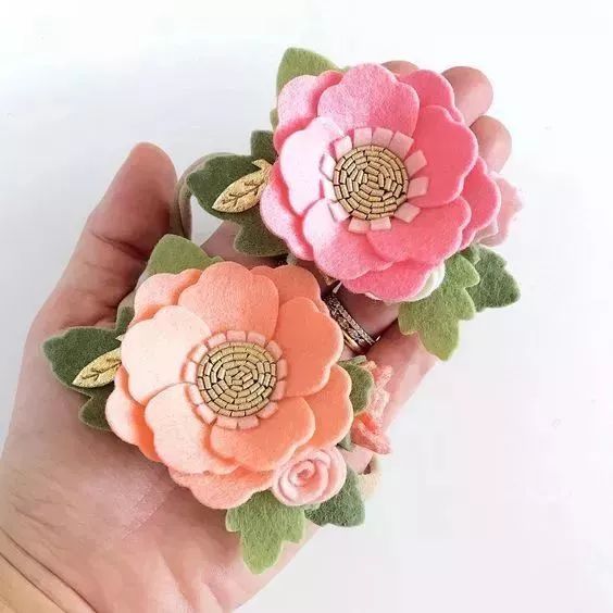 【布艺手工】这么美的花不用十分钟就做了出来！（附图解教程）