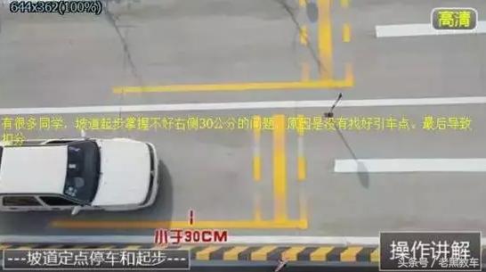 科目二坡起正确点位图解视频,科目二曲线行驶正确点位图解