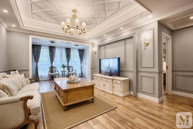 石膏线吊顶既简单又好看,今年流行石膏线吊顶效果图片