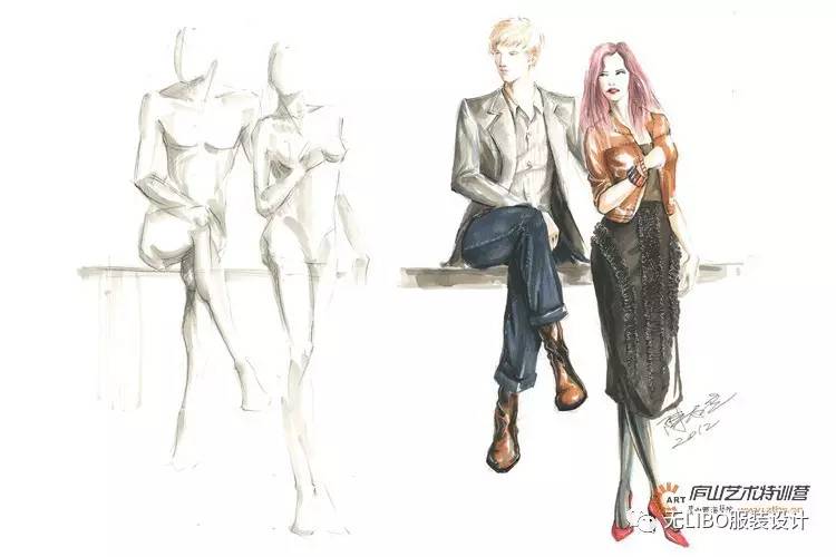 马克笔手绘服装设计教程正面,马克笔服装设计手绘教程视频