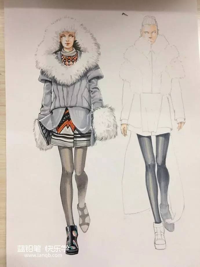 马克笔手绘服装设计教程正面,马克笔服装设计手绘教程视频