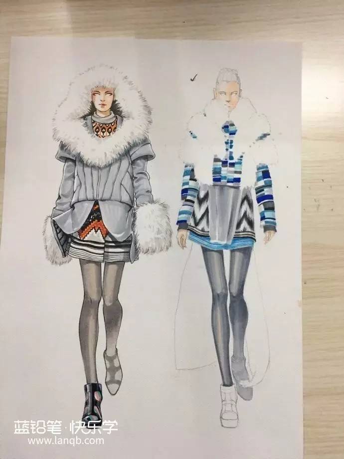 马克笔手绘服装设计教程正面,马克笔服装设计手绘教程视频