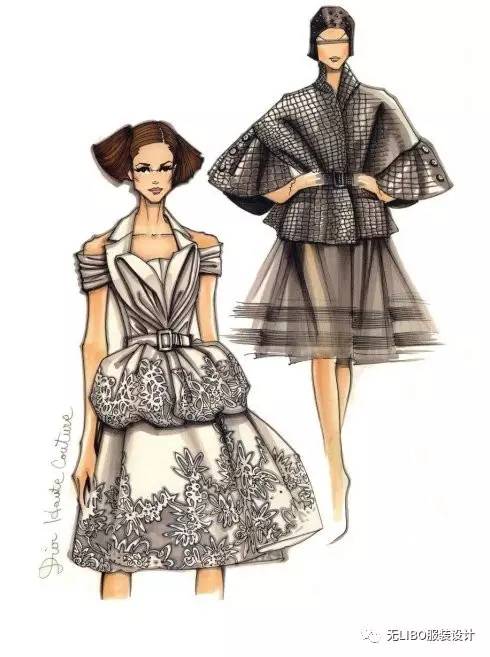 马克笔手绘服装设计教程正面,马克笔服装设计手绘教程视频