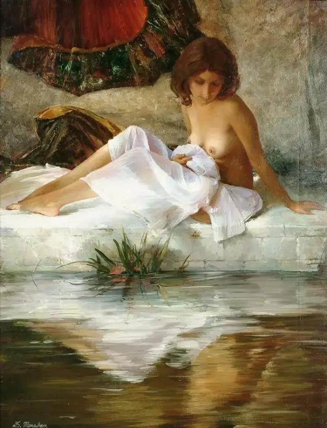 “文艺三级片”式的裸女油画，青春逼人！高价出手