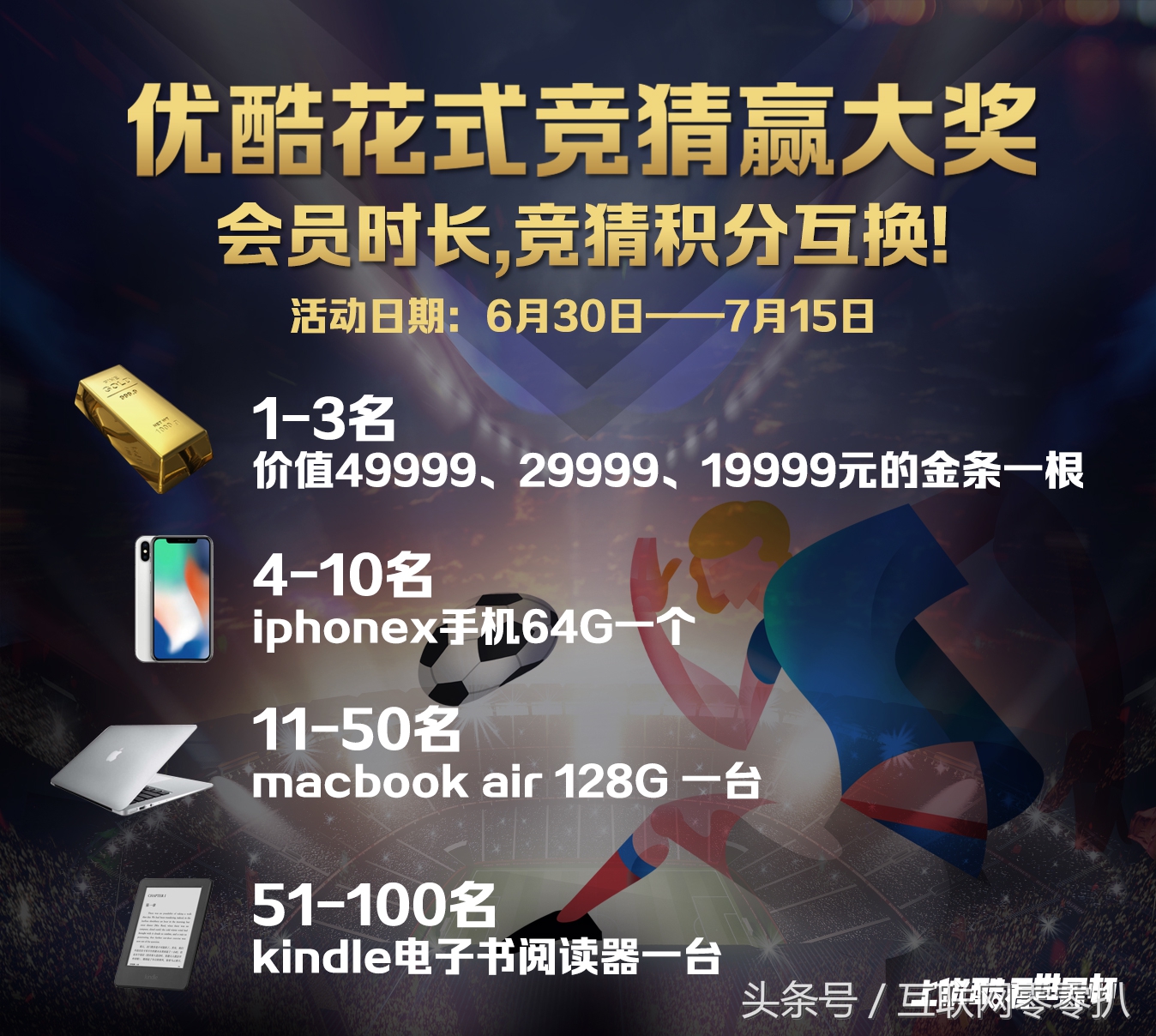 优酷花式竞猜赢免费会员和金条寻找世界杯下一个预言帝