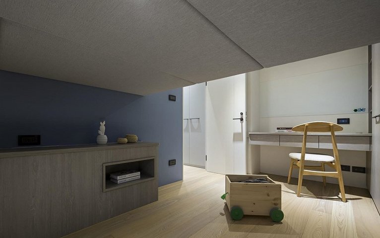 小户型错层2步台阶装修效果图,小户型错层空间设计