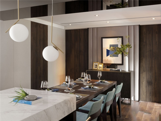 121平米现代轻奢风格装修效果图,126平米简约轻奢装修风格