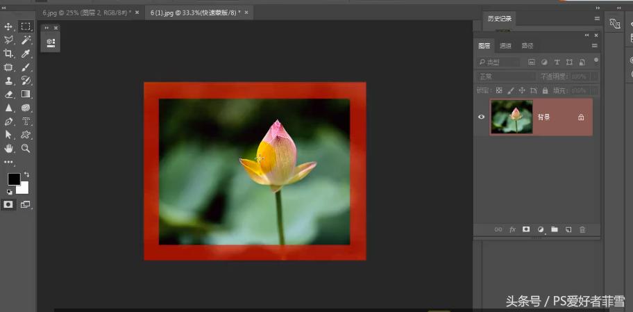 使用蒙版工具将人物与相框合成,ps制作相框的框条步骤图解