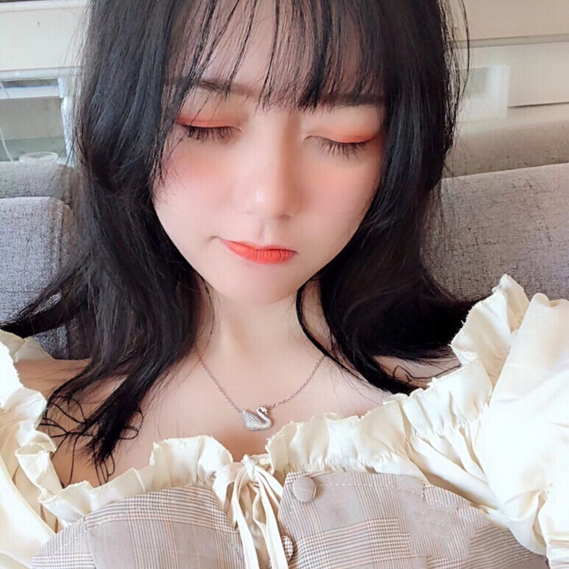 施华洛红天鹅项链,施华洛时尚白天鹅项链