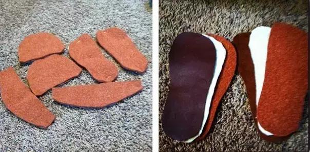 旧物利用变废为宝拖鞋,废旧衣服做一双拖鞋