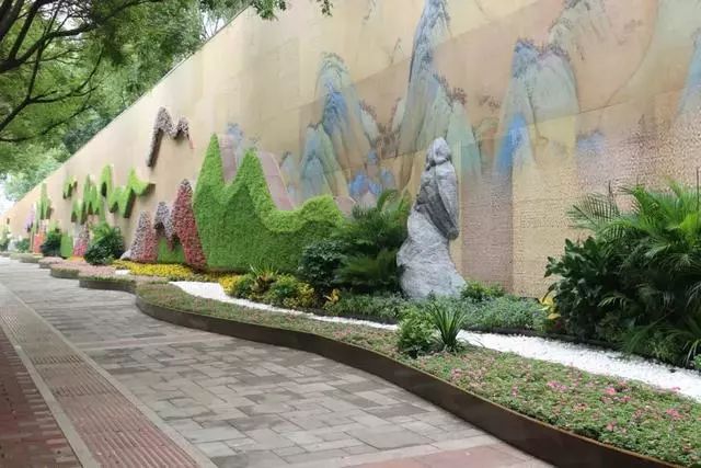 西安网红花墙美景,西安港风拍照圣地