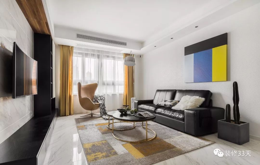 半包6万温馨的装修风格,6万装108平三室二厅一卫