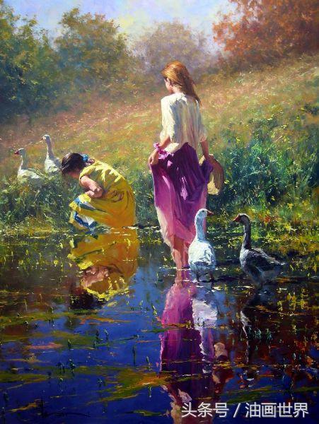 尼卡人物油画欣赏,robertoferri油画风景作品欣赏