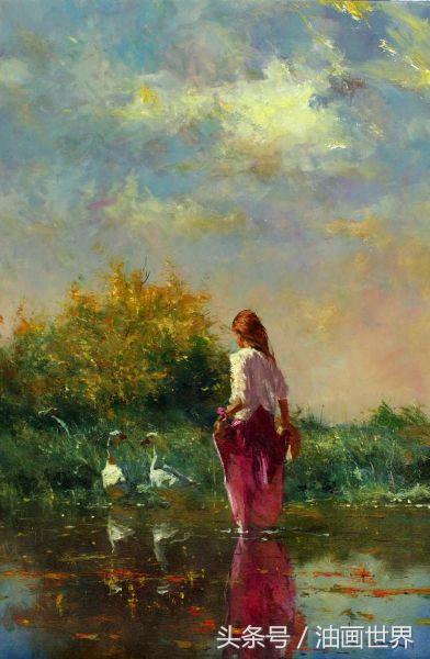 尼卡人物油画欣赏,robertoferri油画风景作品欣赏