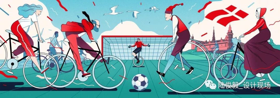 色彩构成世界杯插画图案,世界杯主题涂鸦