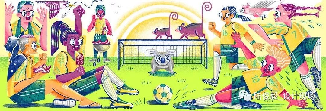 色彩构成世界杯插画图案,世界杯主题涂鸦