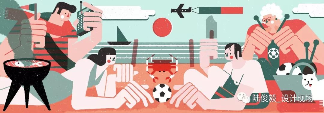 色彩构成世界杯插画图案,世界杯主题涂鸦