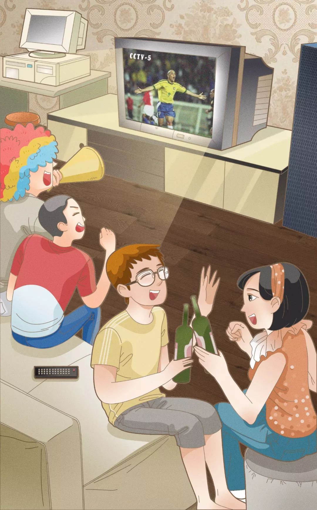 插画故事|激情40年,我与央视世界杯一起走过