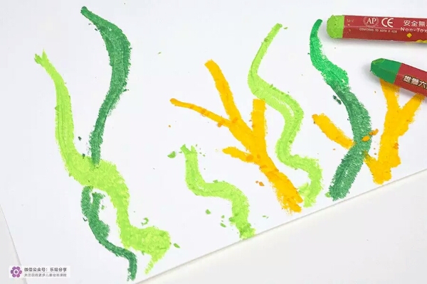 夏日儿童创意绘画,幼儿绘画创意作品游泳