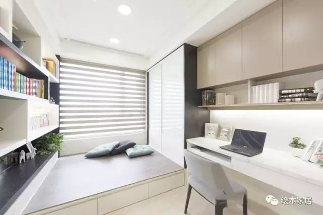2平米独立小书房榻榻米,细长小书房想做成榻榻米
