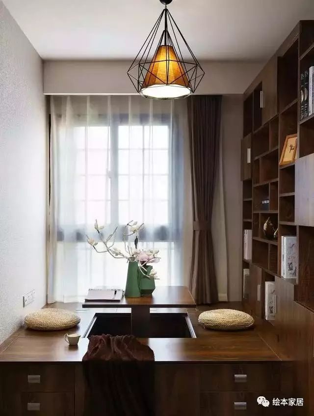 2平米独立小书房榻榻米,细长小书房想做成榻榻米