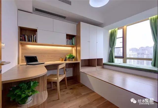 2平米独立小书房榻榻米,细长小书房想做成榻榻米