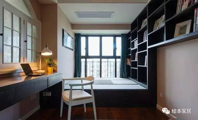 2平米独立小书房榻榻米,细长小书房想做成榻榻米