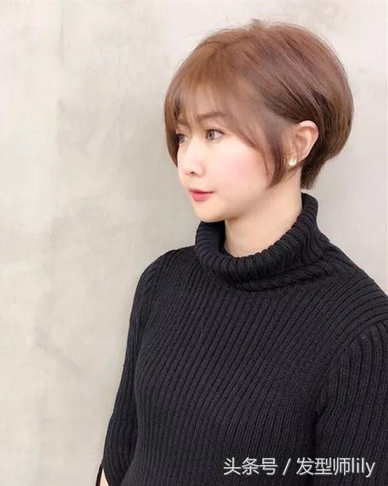 五款短发烫型,超酷圆脸烫的短发