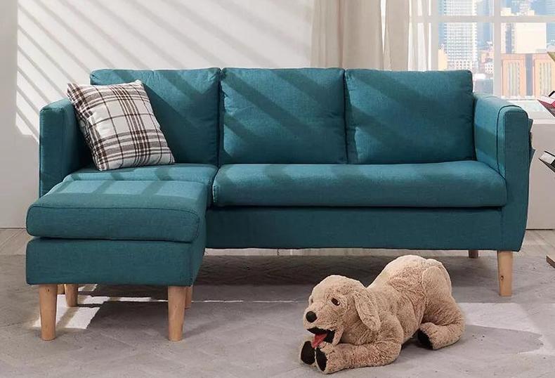 北欧简约客厅沙发地毯,北欧不吊顶客厅软装搭配效果图