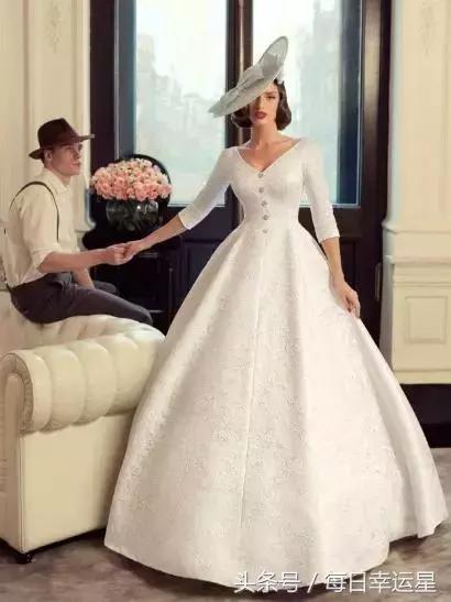 十二星座专属宫廷婚纱，巨蟹座甜美柔和，天秤座犹如蓝色精灵！