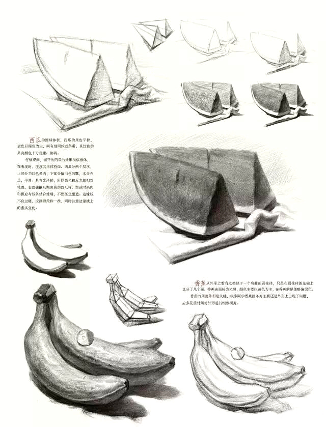 素描静物单体练习精品教程，非常详细，美术生看了都说好！