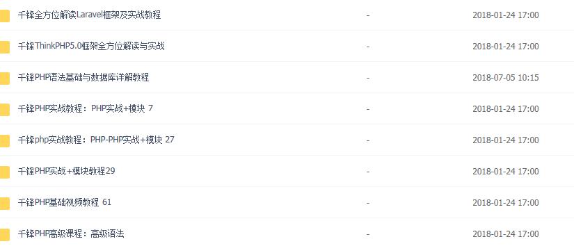 php入门教程视频全集,从零开始学习php视频教程