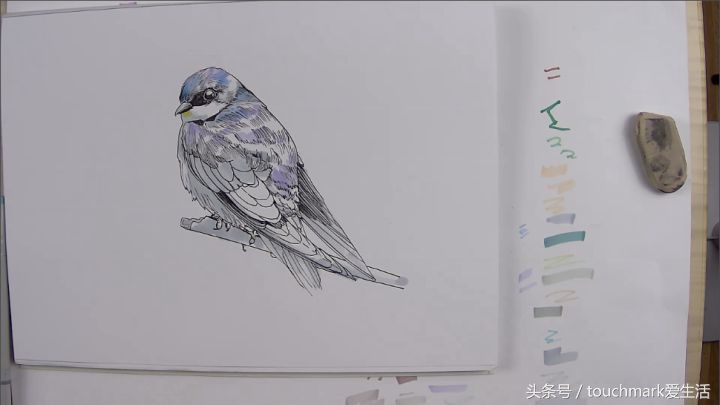 马克笔手绘教程蓝铅笔,马克笔简单手绘画教程图片