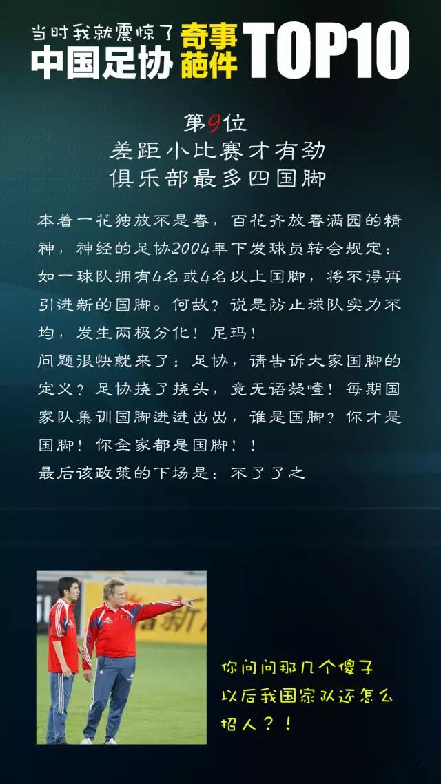 足协十大奇葩,中国足协奇葩史