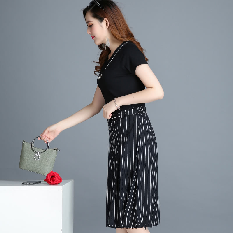 夏天穿的新款时尚洋气短裤套装女,流行穿搭夏天气质套装推荐