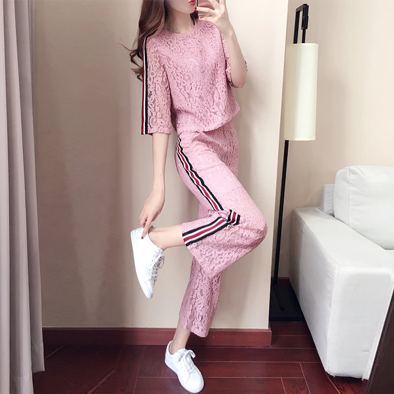 夏天穿的新款时尚洋气短裤套装女,流行穿搭夏天气质套装推荐