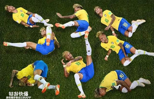 内马尔疯狂翻滚,内马尔翻滚五圈