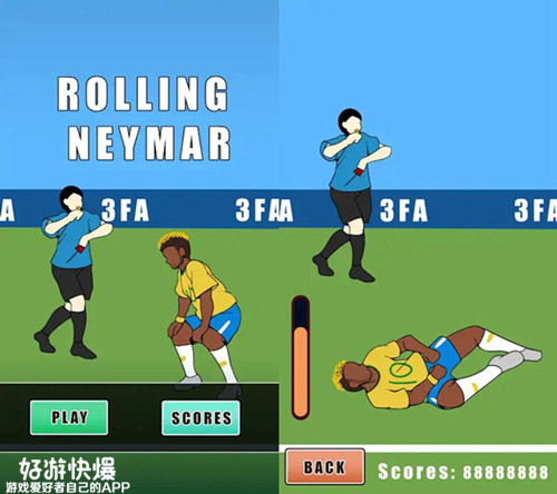 内马尔疯狂翻滚,内马尔翻滚五圈