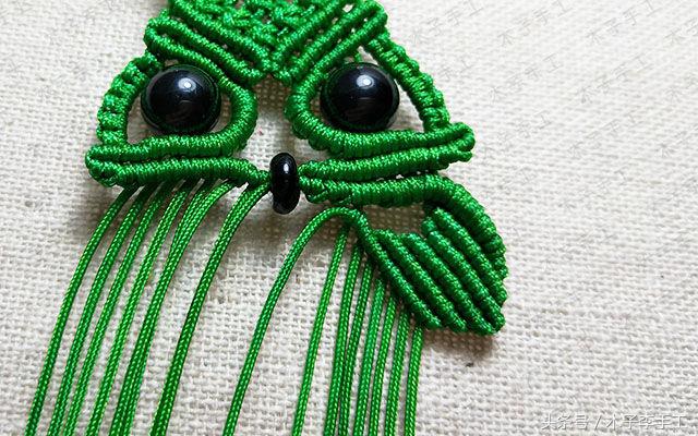 猫头鹰帽子编织图解,猫头鹰图案背心编织图解