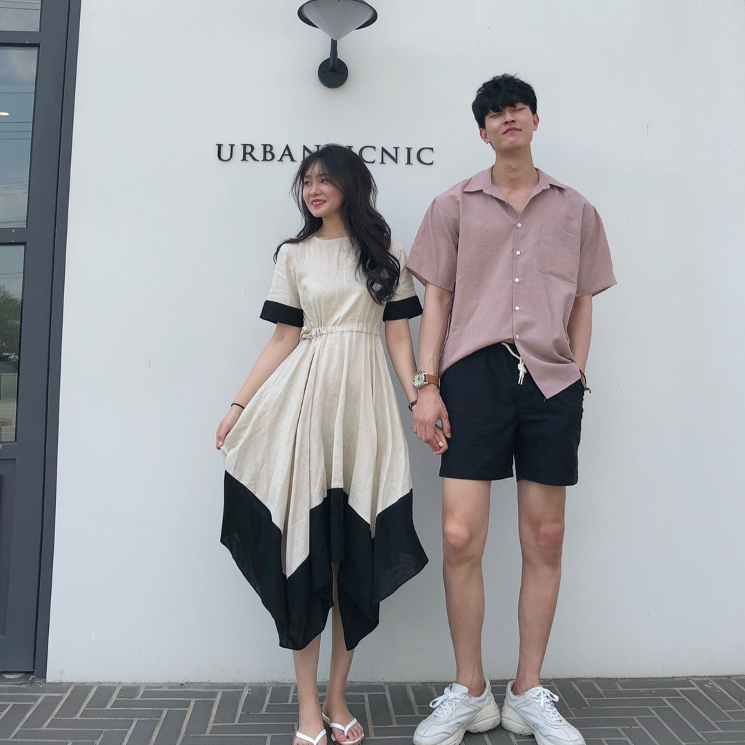 韩系情侣装穿搭术教学高调低调,韩国情侣装