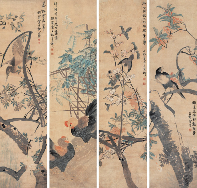王礼写意花鸟画,陈洪绶人物师承