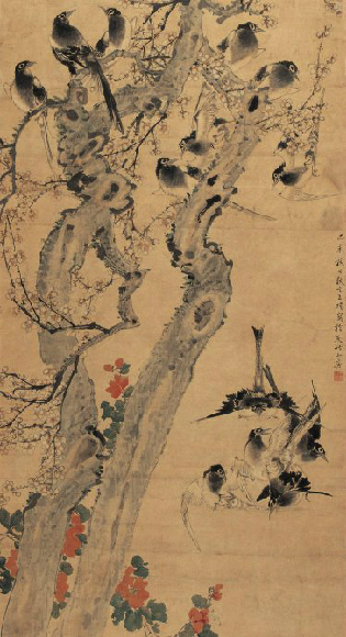 王礼写意花鸟画,陈洪绶人物师承