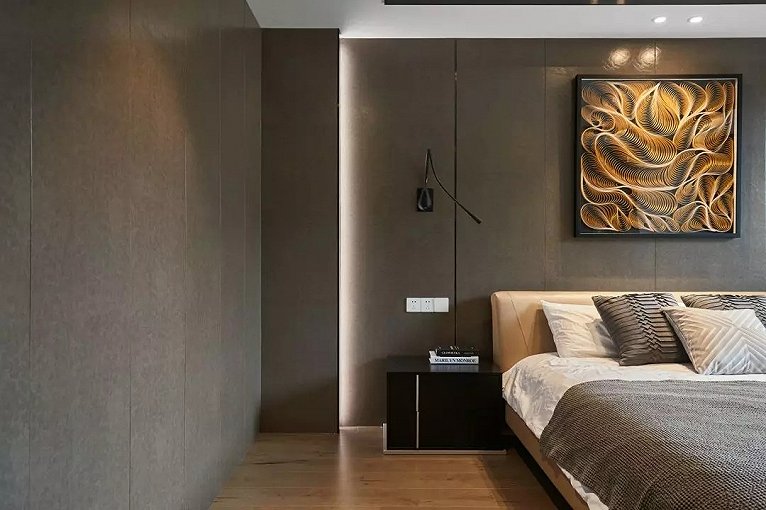 冷色调灰色装修风格,灰色卧室设计高级配色