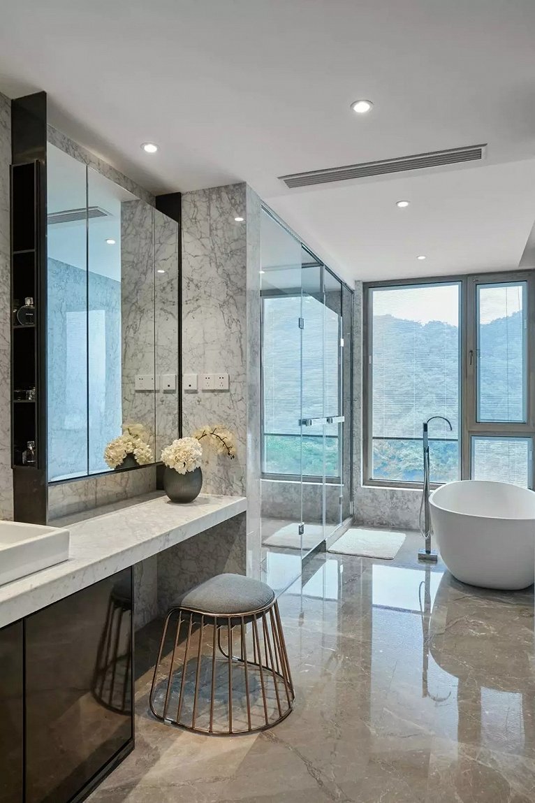 冷色调灰色装修风格,灰色卧室设计高级配色