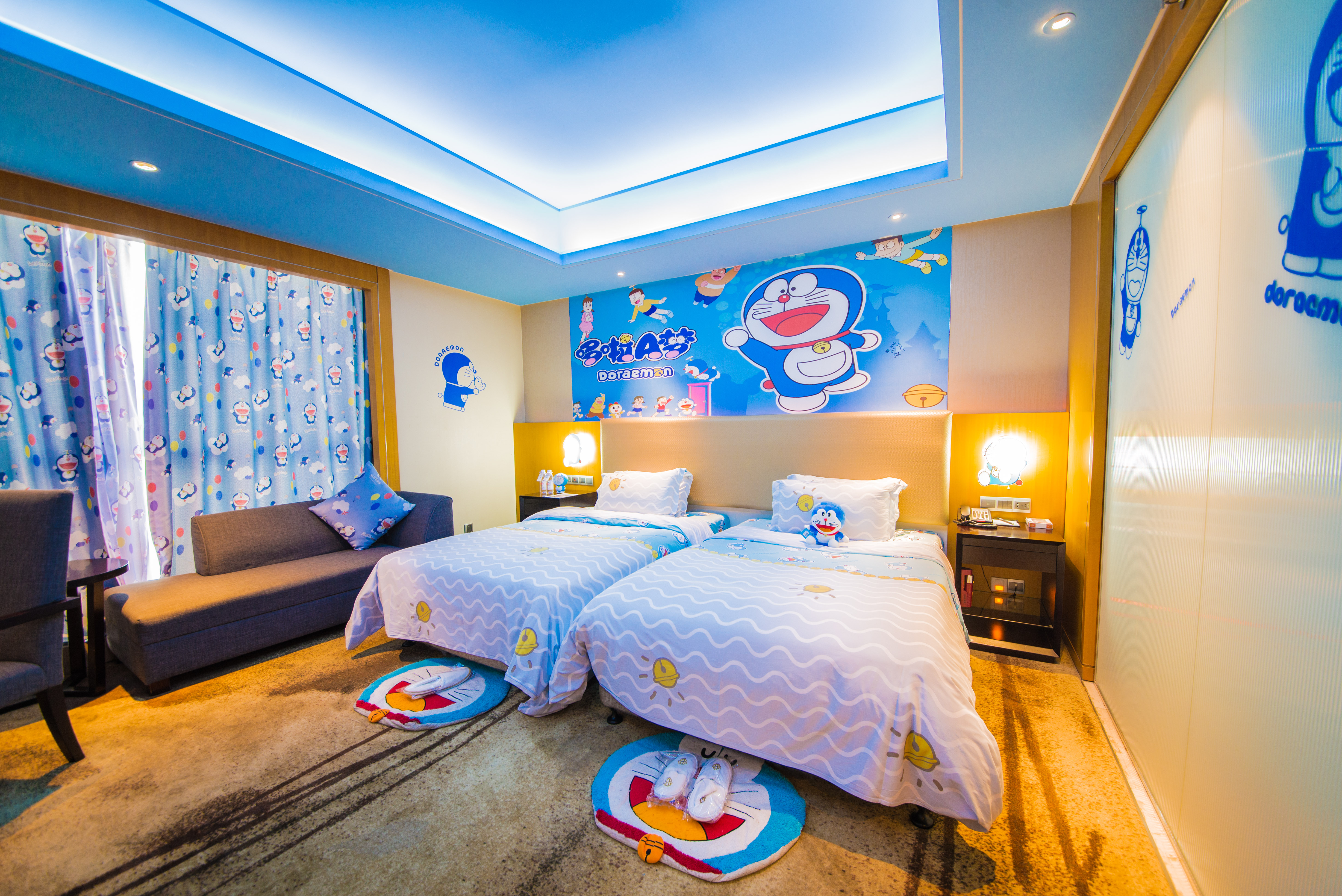 哆啦a梦主题民宿,哆啦a梦酒店主题房间