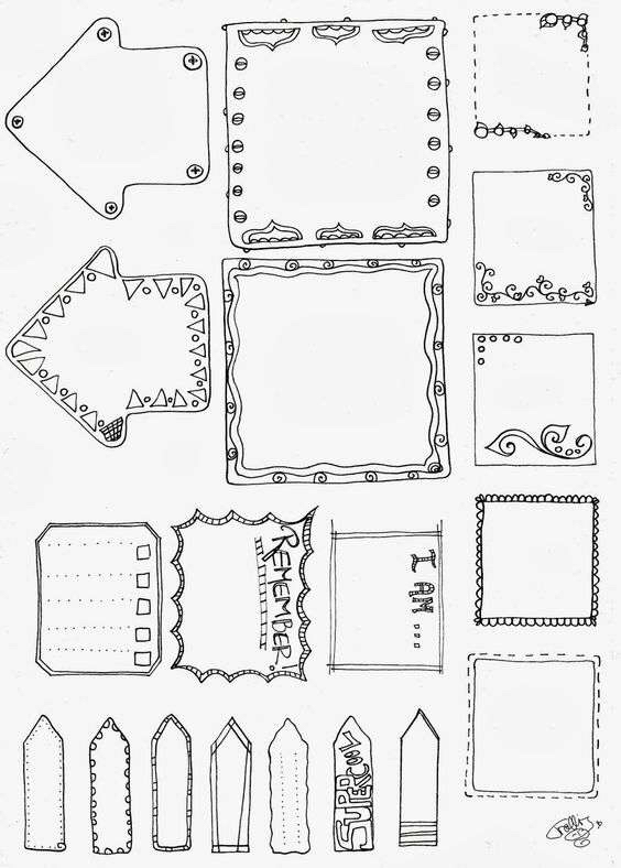 100个手帐花边画,100种简单画花边边框手账