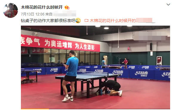 国乒队,国乒队为什么钻球台